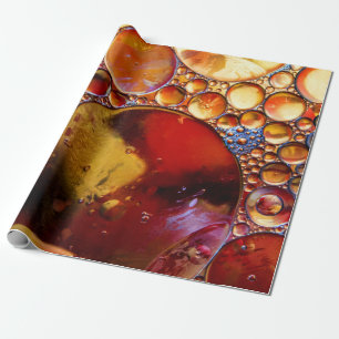 Papier Cadeau Points or et rouge