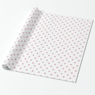 Papier Cadeau Points roses et blancs