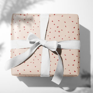 Papier Cadeau Points Roses vintages