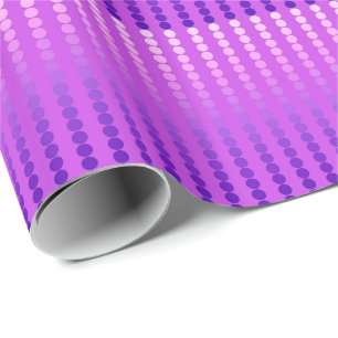 Papier Cadeau Points satinés - violet et orchidée
