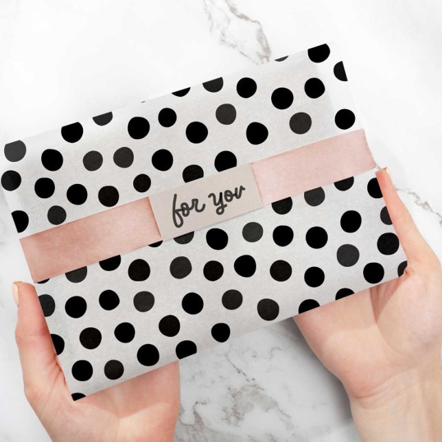 Papier cadeau Pois Black Grey Motif (Créateur téléchargé)