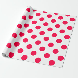 Papier Cadeau Pois blanc classique Modèle de Noël