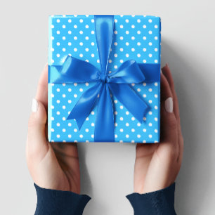 Papier Cadeau Pois bleu