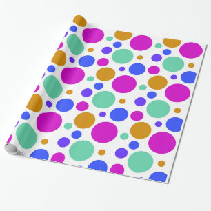 Papier Cadeau Pois coloré