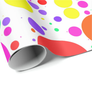 Papier Cadeau Pois colorés amusants
