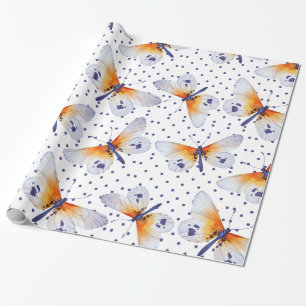 Papier Cadeau Pois Et Papillons