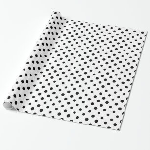 Papier Cadeau Pois noirs