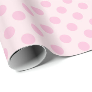 Papier Cadeau Pois Pink Pastel Monochrom Petit