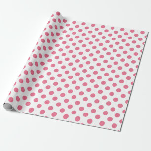 Papier Cadeau Pois rose et blanc