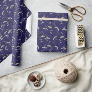 Papier Cadeau Poison Garden   Snakeroot bleu et blanc