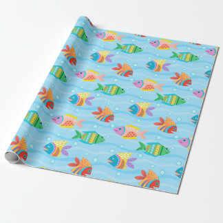 Papier Cadeau Poisson arc-en-ciel