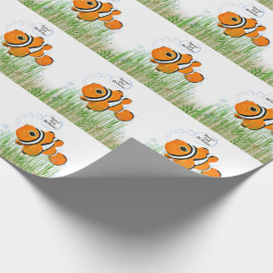 Papier Cadeau Poisson clown anniversaire pour n'importe quel âge