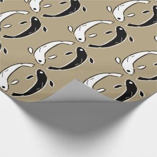 Papier Cadeau Poisson contemporain Yin et Yang