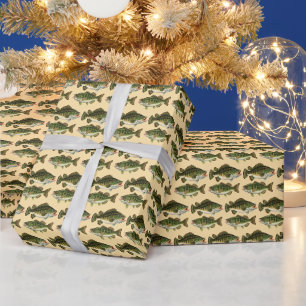 Papier Cadeau Poisson de motif de pêche parti sports de pêcheur
