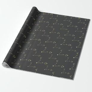 Papier Cadeau Poissons Constellation Astrologie Étoiles Zodiac C