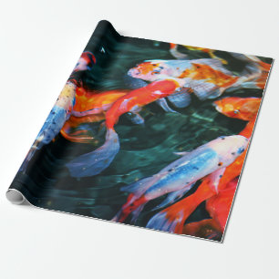 Papier Cadeau Poissons de Koi