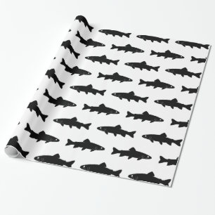 Papier Cadeau Poissons de truite - papier d'emballage cadeau