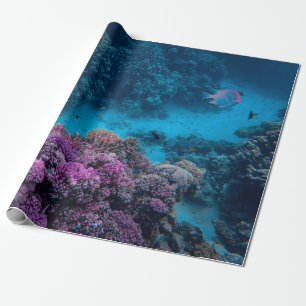Papier Cadeau Poissons tropicaux Mer de corail