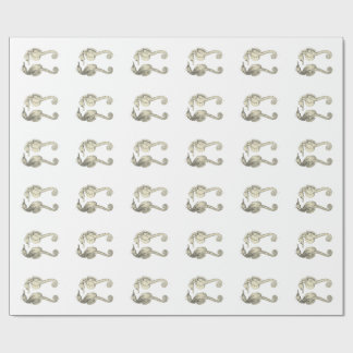 Papier Cadeau Poissons vintages de NZ de la Science - grands