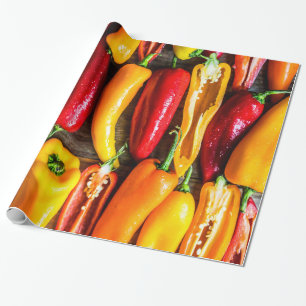 Papier Cadeau Poivrons mûrs de Jalapeno