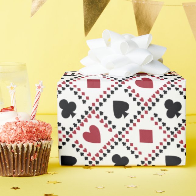 Papier Cadeau Poker Card Theme Wrapping Paper (Fête d'anniversaire)