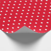 Polka classique simple point rouge et blanc