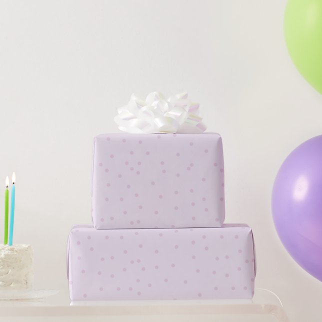 Papier Cadeau Polka Motif pourpre minimaliste (Cadeaux de fête)