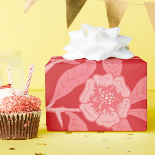 Papier Cadeau Pomegranate in Christmas Red (Fête d'anniversaire)