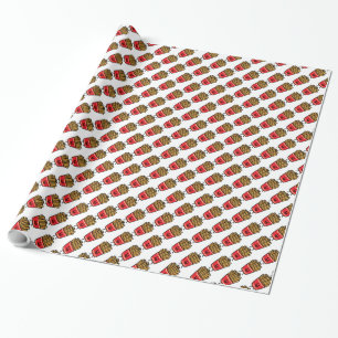 Papier Cadeau Pommes frites heureuses