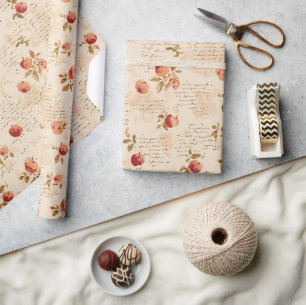 Papier Cadeau Pommes Rouges Françaises Enterrement de Vie de Jeu