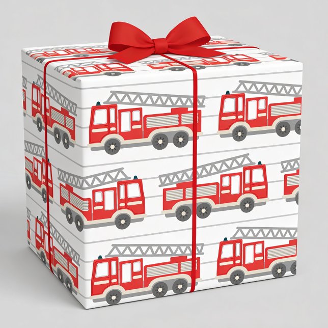 Papier Cadeau Pompier de camion de pompiers (Créateur téléchargé)