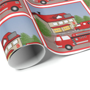 Papier Cadeau Pompiers Camion Ambulance Pompier