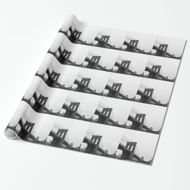 Papier Cadeau Pont de B&W Brooklyn (Déroulé)