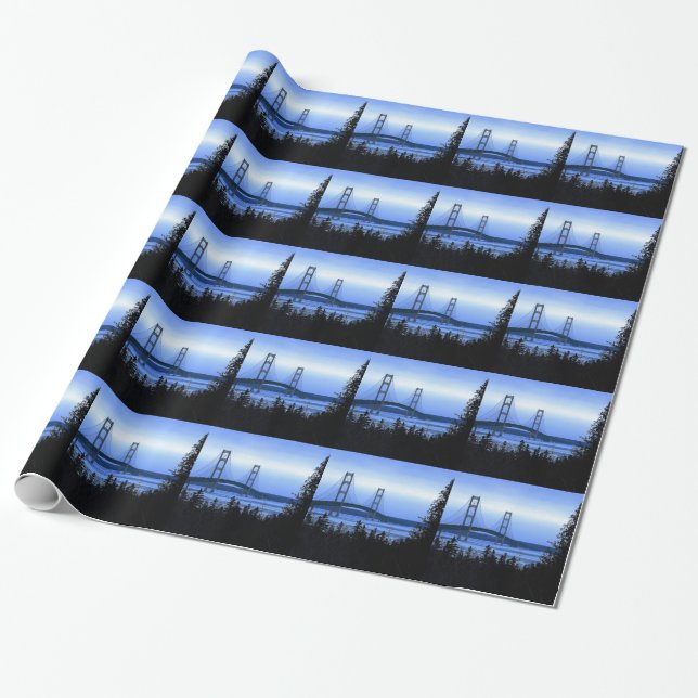 Papier Cadeau Pont de Mackinac (Déroulé)