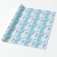 Pony horse kids 7e anniversaire bleu strié envelop