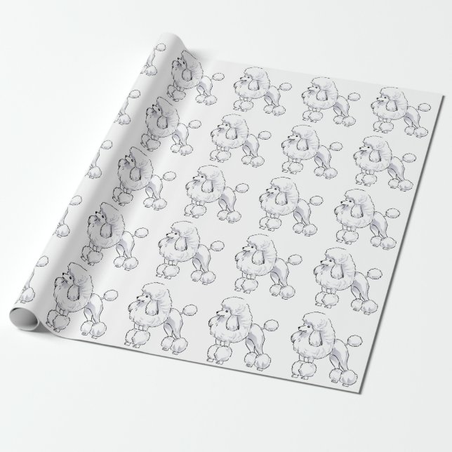 Papier Cadeau Poodle (Déroulé)