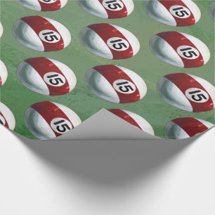 Papier Cadeau Pool Ball 15 Motif