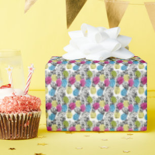 Papier Cadeau Pop Art Ananas Et Palm Feuilles