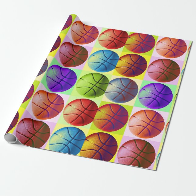 Papier Cadeau Pop Art Basket (Déroulé)