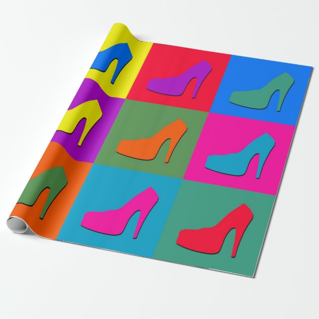 Papier Cadeau pop art shoes (Déroulé)