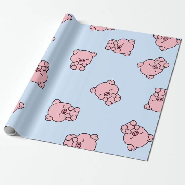 Papier Cadeau Porcs dormants (Déroulé)