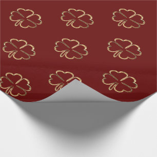Papier Cadeau Porte-feuilles rouge et or