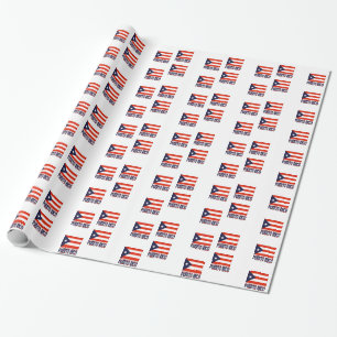Papier Cadeau Porto Rico et drapeau portoricain