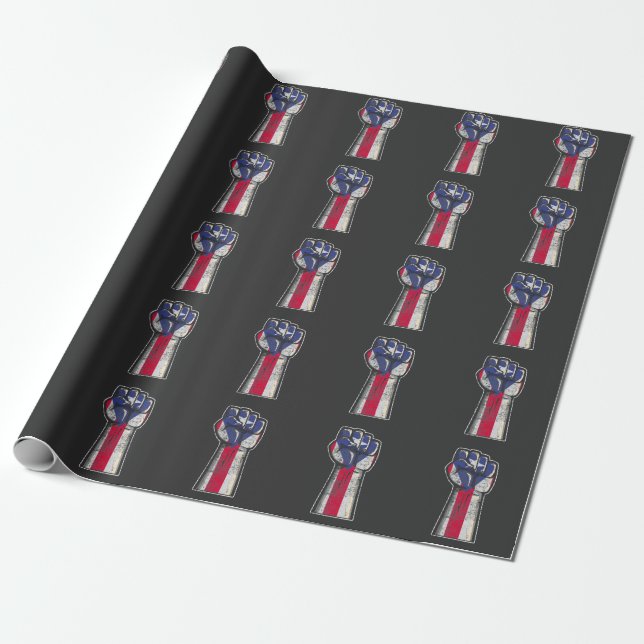Papier Cadeau Porto Rico fier le drapeau de Porto Rico (Déroulé)
