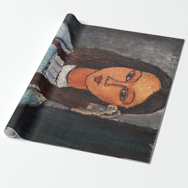 Papier Cadeau Portrait d'Alice, Modigliani (Déroulé)
