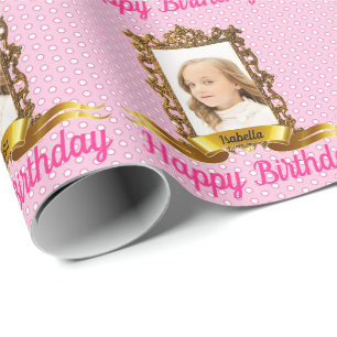 Papier Cadeau Portrait d'anniversaire do-it-yourself ajouter vot