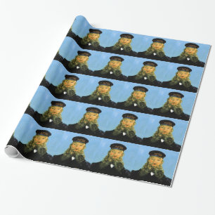 Papier Cadeau Portrait de Postman Roulin par Van Gogh