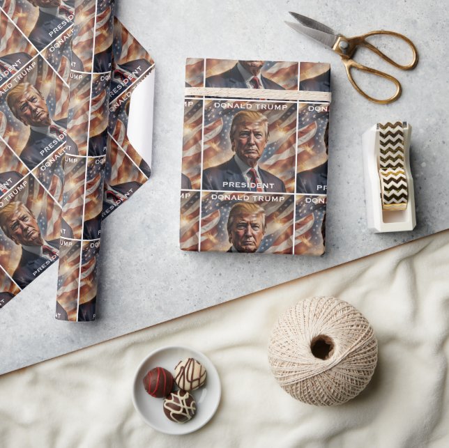Papier Cadeau Portrait du président Donald Trump (Artisanat)