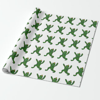 Papier Cadeau Pose de guerrier de grenouille yoga
