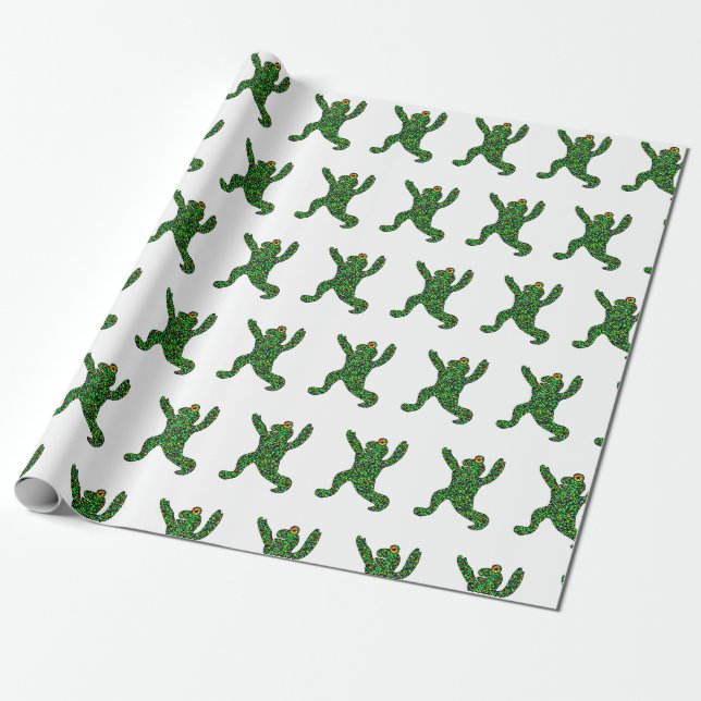 Papier Cadeau Pose de guerrier de grenouille yoga (Déroulé)